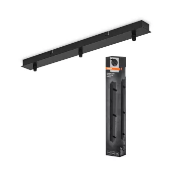   OSRAM Vintage 1906 PenduLum hármas lineáris rozetta tartozék, beltéri, fekete, acél ( 4099854442759 )