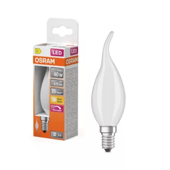 OSRAM Superstar dimmelhető LED gyertya izzó, matt plasztik, E14 foglalat, 3,4W, 2700K, 470lm