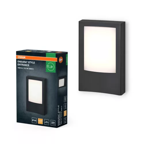 OSRAM ENDURA® bejárati LED mennyezeti lámpa, kültéri, sötétszürke, 900 lm, 12,5 W, 3000 K, alumínium és ABS, IP44, hossz: 235 mm ( 4099854444371 )