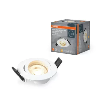   OSRAM csavaros rögzítésű beépíthető spot lámpa, beltéri, fehér, GU10, alumínium, IP20, átmérő: 88,5 mm ( 4099854444494 )