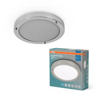   OSRAM fürdőszobai mennyezeti lámpa, beltéri / fedett kültéri, króm, E27, acél, IP44, átmérő: 310 mm, magasság: 80 mm ( 4099854444562 )