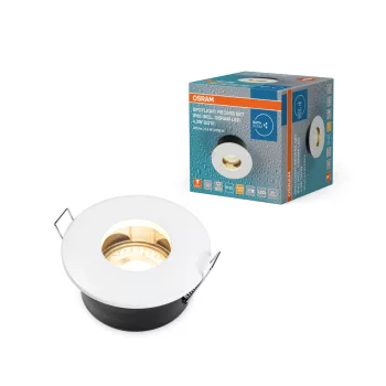   OSRAM csavaros rögzítésű beépíthető spot lámpa, beltéri, fehér, GU10, alumínium, IP65, átmérő: 85 mm ( 4099854444586 )
