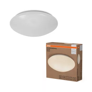   OSRAM Essentials kerek mennyezeti lámpa, beltéri, fehér, 2 × E27, fém, IP20, hossz: 115 mm, átmérő: 350 mm ( 4099854444623 )