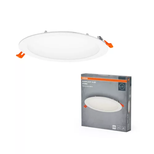 OSRAM keskeny beépíthető LED spot és downlight, beltéri, fehér, 2000 lm, 22 W, 4000 K, PP és PA, IP20, átmérő: 225 mm ( 4099854445248 )