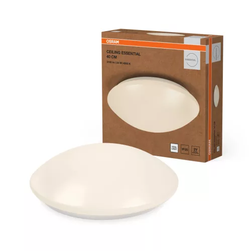 OSRAM Essentials kerek LED mennyezeti / fali lámpa, beltéri, fehér, 1920 lm, 24 W, 4000 K, acél és műanyag, IP20, átmérő: 400 mm, magasság: 120 mm ( 4099854445415 )