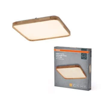   OSRAM Orbis Alicia kerek LED oldalfali lámpa, beltéri, fa dekor, 2500 lm, 36 W, 3000 K, fém és fa, IP20, magasság: 495 mm, kattintásos dimmelhető ( 4099854446092 )