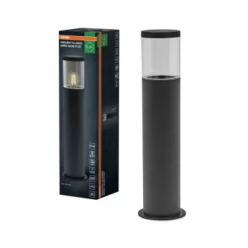   OSRAM ENDURA® Ebro kerti álló lámpa, kültéri, sötétszürke, E27, acél, IP44, magasság: 490 mm, átmérő: 130 mm ( 4099854446313 )