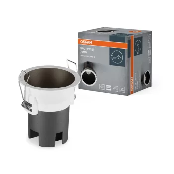   OSRAM beépíthető LED spot lámpa, beltéri, fekete, fehér, 350 lm, 5 W, 4000 K, alumínium és PC, IP20, átmérő: 70 mm ( 4099854446450 )