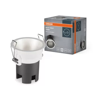   OSRAM beépíthető LED spot lámpa, beltéri, ezüst, fehér, 400 lm, 5 W, 4000 K, alumínium és PC, IP20, átmérő: 70 mm ( 4099854446498 )