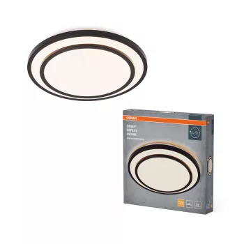   OSRAM Orbis Berlin kerek LED mennyezeti lámpa, beltéri, fekete, 2400 lm, 36 W, 3000 K, fém, IP20, átmérő: 492 mm, magasság: 80 mm ( 4099854446573 )