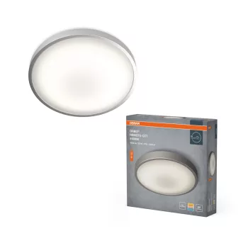   OSRAM Orbis kerek LED mennyezeti lámpa és fényerővel, beltéri, fehér, 1800 lm, 25 W, 2700–6500 K, alumínium, IP20, átmérő: 410 mm, magasság: 80 mm, távirányítóval dimmelhető ( 4099854446931 )