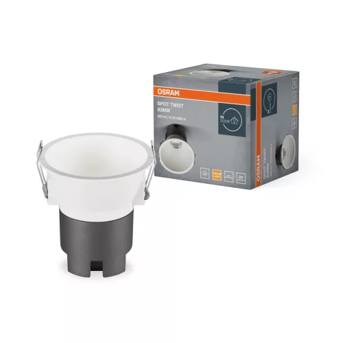 OSRAM beépíthető LED spot lámpa, beltéri, fehér, 800 lm, 10 W, 3000 K, alumínium és PC, IP20, átmérő: 93 mm ( 4099854446979 )