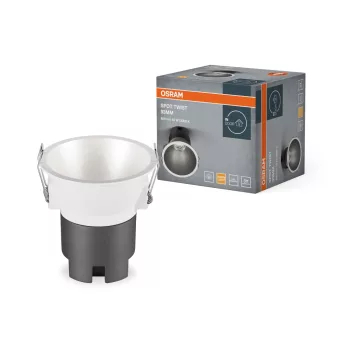   OSRAM beépíthető LED spot lámpa, beltéri, ezüst, fehér, 800 lm, 10 W, 3000 K, alumínium és PC, IP20, átmérő: 93 mm ( 4099854447013 )