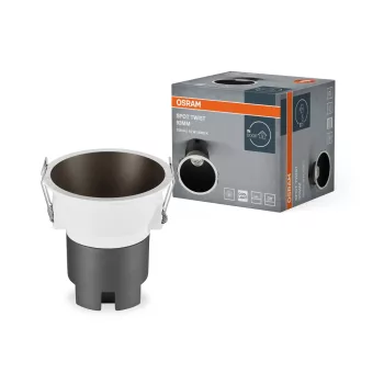  OSRAM beépíthető LED spot lámpa, beltéri, fekete, fehér, 700 lm, 10 W, 4000 K, alumínium és PC, IP20, átmérő: 93 mm ( 4099854447051 )