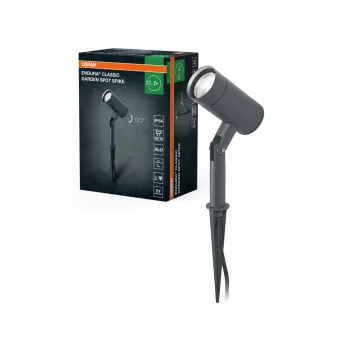   OSRAM ENDURA® kerti földbeszúrható spot lámpa, kültéri, sötétszürke, GU10, rozsdamentes acél, IP44, magasság: 415 mm ( 4099854447204 )