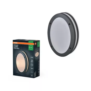   OSRAM ENDURA® Orbi oldalfali lámpa, kültéri, sötétszürke, E27, alumínium, IP65, hossz: 290 mm ( 4099854447495 )