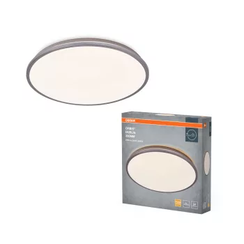   OSRAM Orbis Dublin kerek LED mennyezeti lámpa, beltéri, ezüst, 1600 lm, 24 W, 3000 K, fém, IP20, átmérő: 390 mm, magasság: 75 mm ( 4099854447747 )