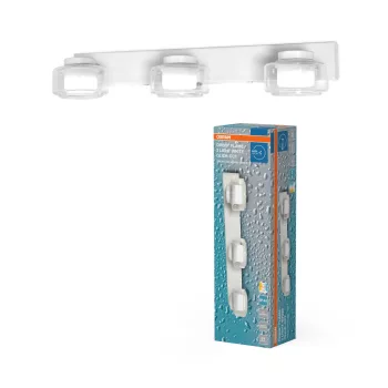   OSRAM Orbis Flame fürdőszobai LED oldalfali lámpa, beltéri / fedett kültéri, fehér, 1050 lm, 16,5 W, 3000 K / 4000 K, fém és üveg, IP44, hossz: 500 mm, kapcsolós színhőmérséklet ( 4099854447921 )