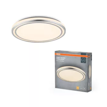   OSRAM Orbis Helman kerek LED oldalfali lámpa, beltéri, ezüst, 1100 lm, 16 W, 3000 K, fém, IP20, átmérő: 295 mm, magasság: 65 mm ( 4099854448065 )