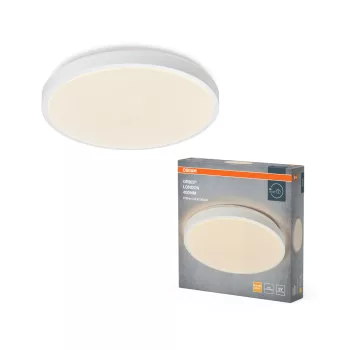   OSRAM Orbis London kerek LED mennyezeti lámpa, beltéri, fehér, 1500 lm, 24 W, 3000 K, fém, IP20, átmérő: 395 mm, magasság: 75 mm ( 4099854448416 )