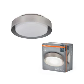   OSRAM Orbis Madrid kerek mennyezeti lámpa, beltéri, nikkel, 2 × E27, acél, IP20, átmérő: 290 mm, magasság: 80 mm ( 4099854448492 )