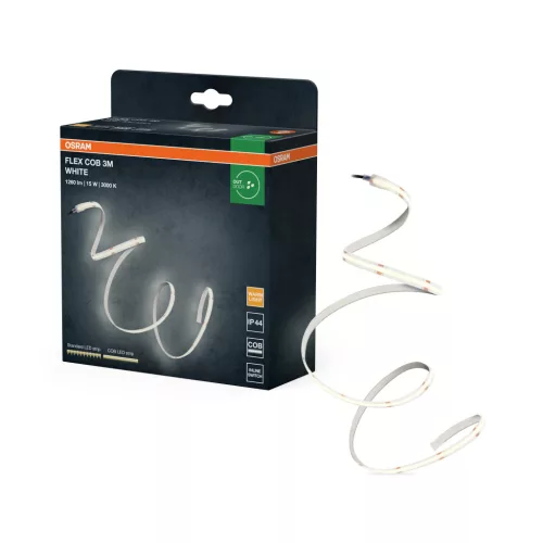 OSRAM COB LED szalag, beltéri / fedett kültéri, fehér, 1100 lm, 15 W, 3000 K, szilikon, IP44, hossz: 3000 mm ( 4099854448836 )