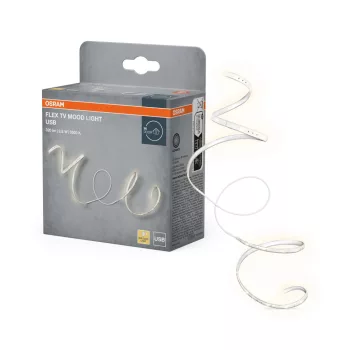   OSRAM TV hangulatfény LED szalag USB, beltéri, fehér, 2,8 W, 3500 K, műanyag, IP20, hossz: 1500 mm ( 4099854449017 )