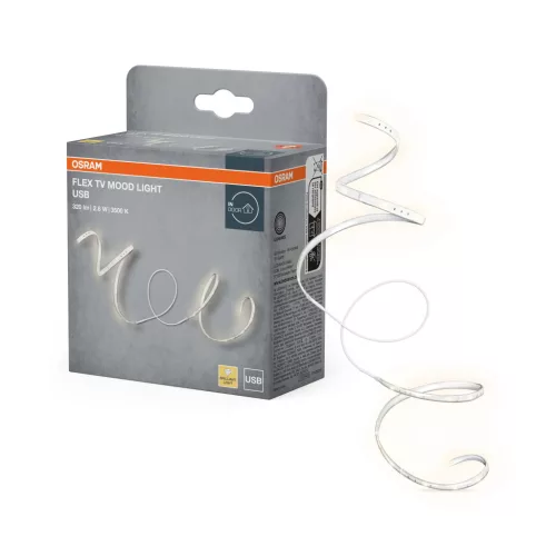 OSRAM TV hangulatfény LED szalag USB, beltéri, fehér, 2,8 W, 3500 K, műanyag, IP20, hossz: 1500 mm ( 4099854449017 )