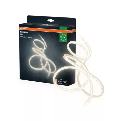 OSRAM Neon Flex kültéri LED szalag 3M, 1000lm 19W IP44, szilikon, 3000K, neon hatás, 110° szög