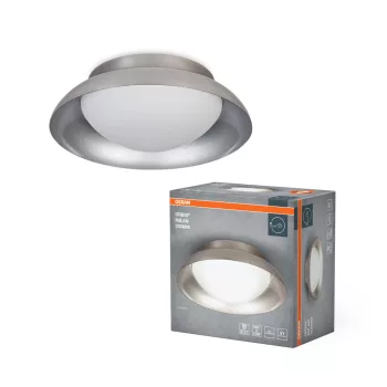   OSRAM Orbis Milan kerek mennyezeti lámpa, beltéri, nikkel, 2 × E27, acél, IP20, átmérő: 305 mm, magasság: 100 mm ( 4099854449307 )