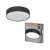 OSRAM Orbis Paris kerek mennyezeti lámpa, beltéri, fekete, 2 × E27, acél és textil és PVC, IP20, átmérő: 400 mm, magasság: 105 mm ( 4099854449468 )