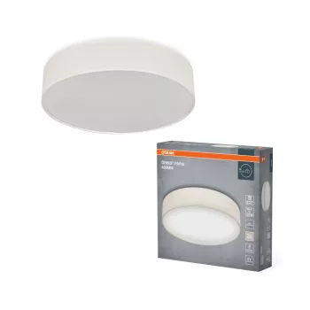   OSRAM Orbis Paris kerek mennyezeti lámpa, beltéri, bézs, 3 × E27, acél és textil és PVC, IP20, átmérő: 480 mm, magasság: 105 mm ( 4099854449529 )