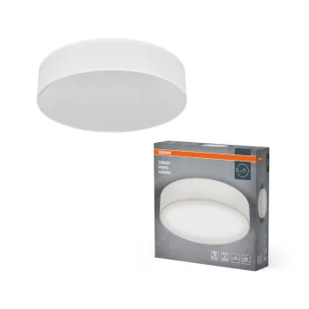   OSRAM Orbis Paris kerek mennyezeti lámpa, beltéri, fehér, 3 × E27, acél és textil és PVC, IP20, átmérő: 480 mm, magasság: 105 mm ( 4099854449581 )