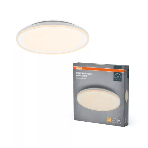 OSRAM Orbis Pederson kerek LED oldalfali lámpa, beltéri, fehér, 2600 lm, 36 W, 3000 K, fém, IP20, átmérő: 550 mm, magasság: 80 mm ( 4099854449826 )