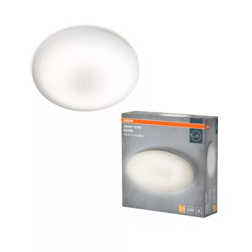 OSRAM Orbis Pure kerek LED mennyezeti lámpa, beltéri, fehér, 1100 lm, 14,5 W, 3000 K, alumínium, IP20, átmérő: 300 mm, magasság: 80 mm, UGR 22 ( 4099854450020 )