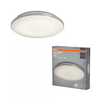   OSRAM Orbis csillámló kerek LED mennyezeti lámpa, beltéri, fehér, 2000 lm, 24 W, 2700–6500 K, alumínium, IP20, átmérő: 400 mm, magasság: 91 mm ( 4099854450181 )
