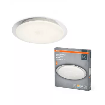   OSRAM Orbis csillámló kerek LED mennyezeti lámpa, beltéri, fehér, 2800 lm, 38 W, 2800–6000 K, alumínium, IP20, átmérő: 560 mm, magasság: 120 mm, dimmelhető ( 4099854450242 )