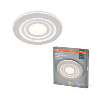   OSRAM Orbis spirál LED mennyezeti lámpa központi- és peremvilágítással, beltéri, fehér, 2400 lm, 42 W, 3000 K, acél, IP20, átmérő: 505 mm, magasság: 60 mm ( 4099854450303 )