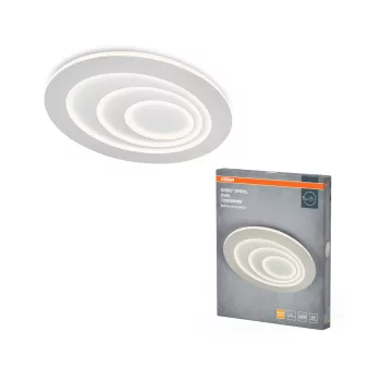   OSRAM Orbis spirál ovális LED mennyezeti lámpa, beltéri, fehér, 3800 lm, 63 W, 3000 K, acél, IP20, magasság: 720 mm ( 4099854450365 )
