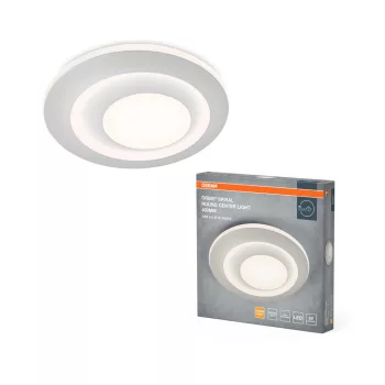   OSRAM Orbis spirál LED mennyezeti lámpa központi- és peremvilágítással, beltéri, fehér, 1600 lm, 27 W, 3000 K, acél, IP20, átmérő: 400 mm, magasság: 50 mm ( 4099854450389 )