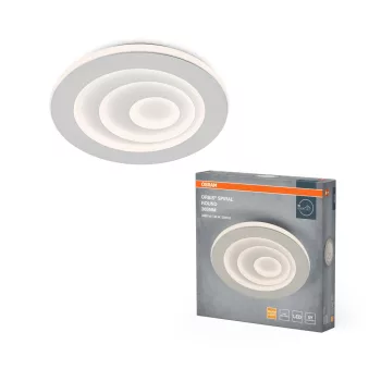   OSRAM Orbis spirál kerek LED mennyezeti lámpa, beltéri, fehér, 1900 lm, 38 W, 3000 K, acél, IP20, átmérő: 365 mm, magasság: 56 mm ( 4099854450426 )