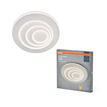   OSRAM Orbis spirál kerek LED mennyezeti lámpa, beltéri, fehér, 4000 lm, 63 W, 3000 K, acél, IP20, átmérő: 685 mm, magasság: 56 mm ( 4099854450464 )