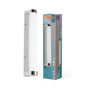   OSRAM Orbis cső LED fürdőszobai mennyezeti / fali lámpa, beltéri / fedett kültéri, króm, 900 lm, 9 W, 3000–4000 K, ABS, (PC) és alumínium, IP44, hossz: 400 mm, kapcsolós színhőmérséklet ( 4099854450488 )