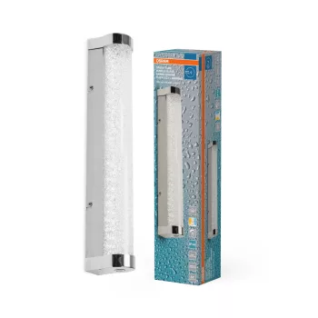   OSRAM Orbis cső LED fürdőszobai mennyezeti / fali lámpa, beltéri / fedett kültéri, króm, 900 lm, 9 W, 3000–4000 K, ABS, (PC) és alumínium, IP44, hossz: 400 mm, kapcsolós színhőmérséklet ( 4099854450525 )