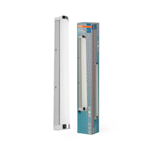 OSRAM Orbis cső LED fürdőszobai mennyezeti / fali lámpa, beltéri / fedett kültéri, króm, 1200 lm, 12 W, 3000–4000 K, ABS, (PC) és alumínium, IP44, hossz: 600 mm, kapcsolós színhőmérséklet ( 4099854450709 )