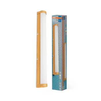   OSRAM Orbis cső LED fürdőszobai mennyezeti / fali lámpa, beltéri / fedett kültéri, fa dekor, 1200 lm, 12 W, 3000–4000 K, ABS, (PC) és alumínium, IP44, hossz: 600 mm, kapcsolós színhőmérséklet ( 4099854450723 )