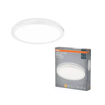   OSRAM Orbis Ultra keskeny kerek LED mennyezeti lámpa, beltéri, fehér, 1100 lm, 15 W, 3000 K, műanyag, IP20, átmérő: 235 mm, magasság: 27 mm, UGR < 25, kattintásos dimmelhető ( 4099854450785 )