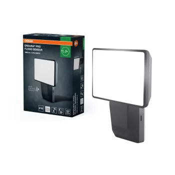   OSRAM ENDURA® PRO LED reflektor mozgásérzékelővel, kültéri, sötétszürke, 1500 lm, 15 W, 4000 K, (PC), IP55, hossz: 205 mm ( 4099854451706 )