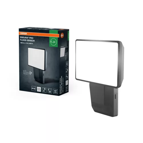 OSRAM ENDURA® PRO LED reflektor mozgásérzékelővel, kültéri, sötétszürke, 1500 lm, 15 W, 4000 K, (PC), IP55, hossz: 205 mm ( 4099854451706 )