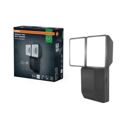 OSRAM ENDURA® PRO LED spot lámpa mozgásérzékelővel, kültéri, sötétszürke, 1500 lm, 16 W, 4000 K, (PC), IP55, hossz: 187 mm ( 4099854451812 )